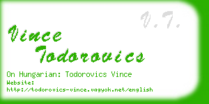 vince todorovics business card